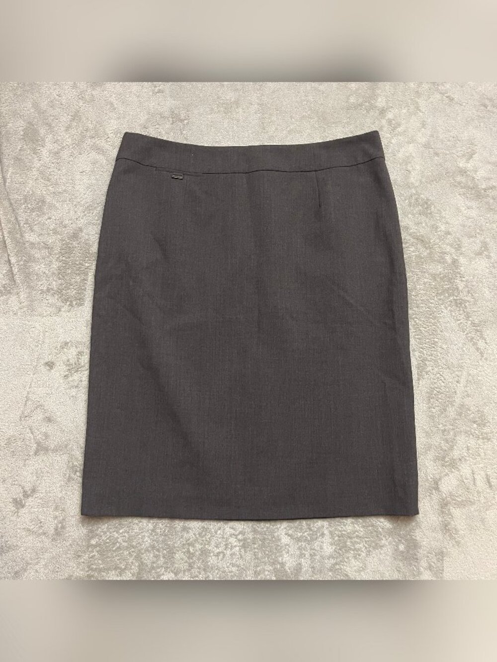 Calvin Klein Gray Pencil Skirt Womens Size 14 Knee Length Business Casual